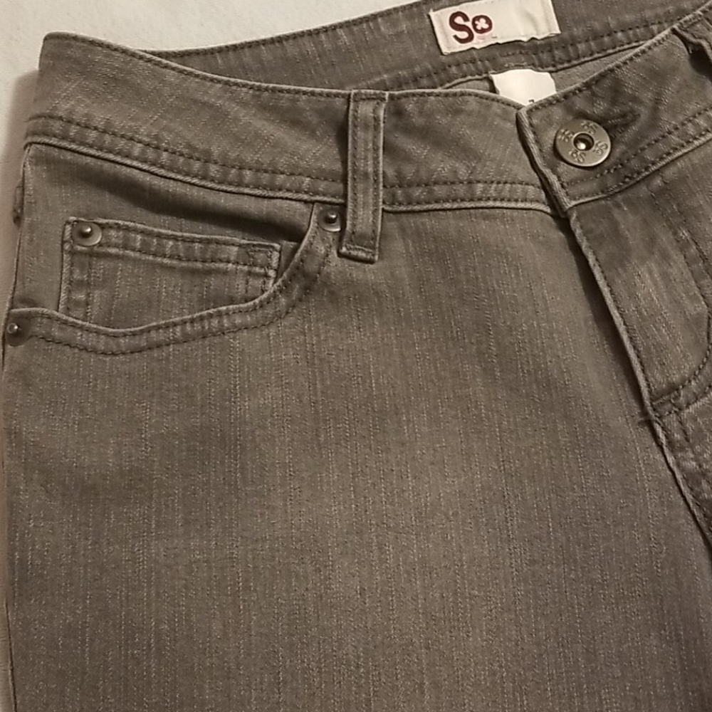Kohl's Women's SO Stretch Skinny Jeans; Gray
